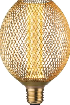 LED-lamppu Paulmann Metallic Glow Globe, E27, Spiral, 200lm, 4.2W, 1800K, messinki
