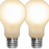 LED-lamppu Star Trading Frosted Filament 339-03, Ø60x108, E27, A60, 4.5W, 2700K, 470lm, 2kpl