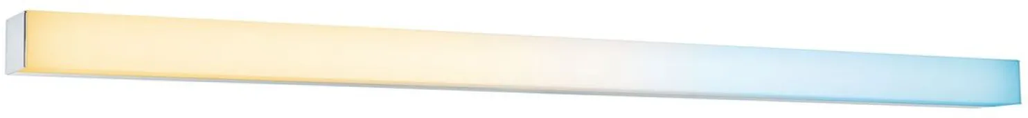 LED-peilivalaisin Paulmann Tova, 90cm, IP44, säädettävä värilämpötila, himmennettävä, kromi/valkoinen