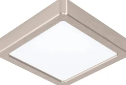 LED-Plafondi Eglo Fueva 5 4000K harjattu teräs pinta-asennettava vaihdettava LED eri kokoja