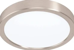 LED-Plafondi Eglo Fueva 5 4000K harjattu teräs pyöreä pinta-asennettava vaihdettava LED eri kokoja