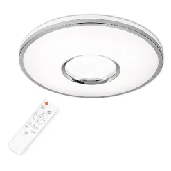 LED-plafondi Polux Leon Ø39cm 24W himmennettävä valkoinen