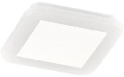 LED-plafondi Trio Camillus 17x17 cm valkoinen IP44