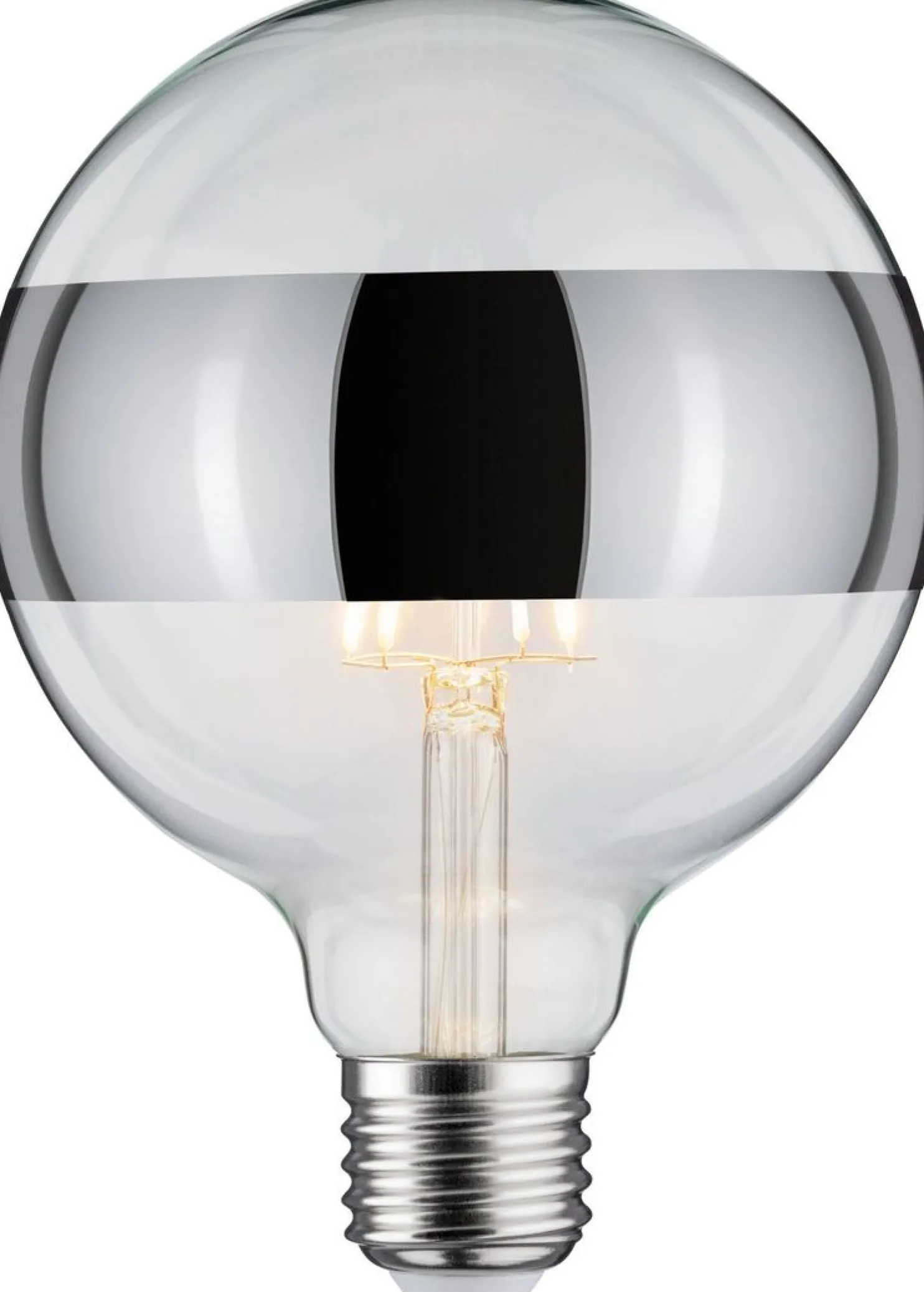 LED-rengaspeililamppu Paulmann Modern Classic Edition Globe, E27, 640lm, 6.5W, 2700K, himmennettävä, hopea