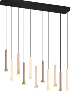 LED-riippuvalaisin Trio Fiato, 11-os, 115cm, mattamusta/moniväri