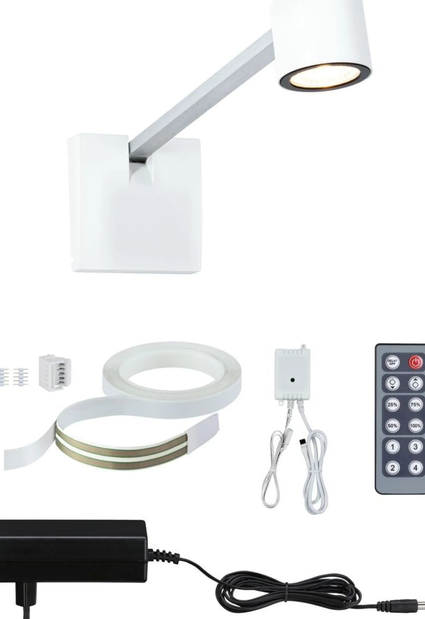 LED-tauluvalaisin Paulmann Adelia, 8.5cm, 2700K, 370lm, 230/24V, 4.5W, himmennettävä, harjattu alumiini