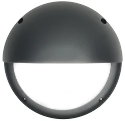 LED-ulkoseinävalaisin Airam Cestus Round Eye max 100W E27 Ø261x150 mm IP65 antrasiitti/opaali
