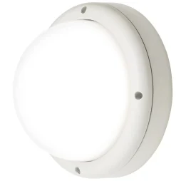 LED-ulkoseinävalaisin Airam Cestus Round max 100W E27 Ø261x140 mm IP65 valkoinen/opaali