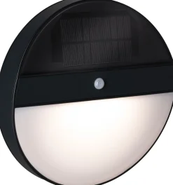 LED-ulkoseinävalaisin aurinkokennolla Paulmann Elios, IP44, 3000K, liiketunnistin, antrasiitti