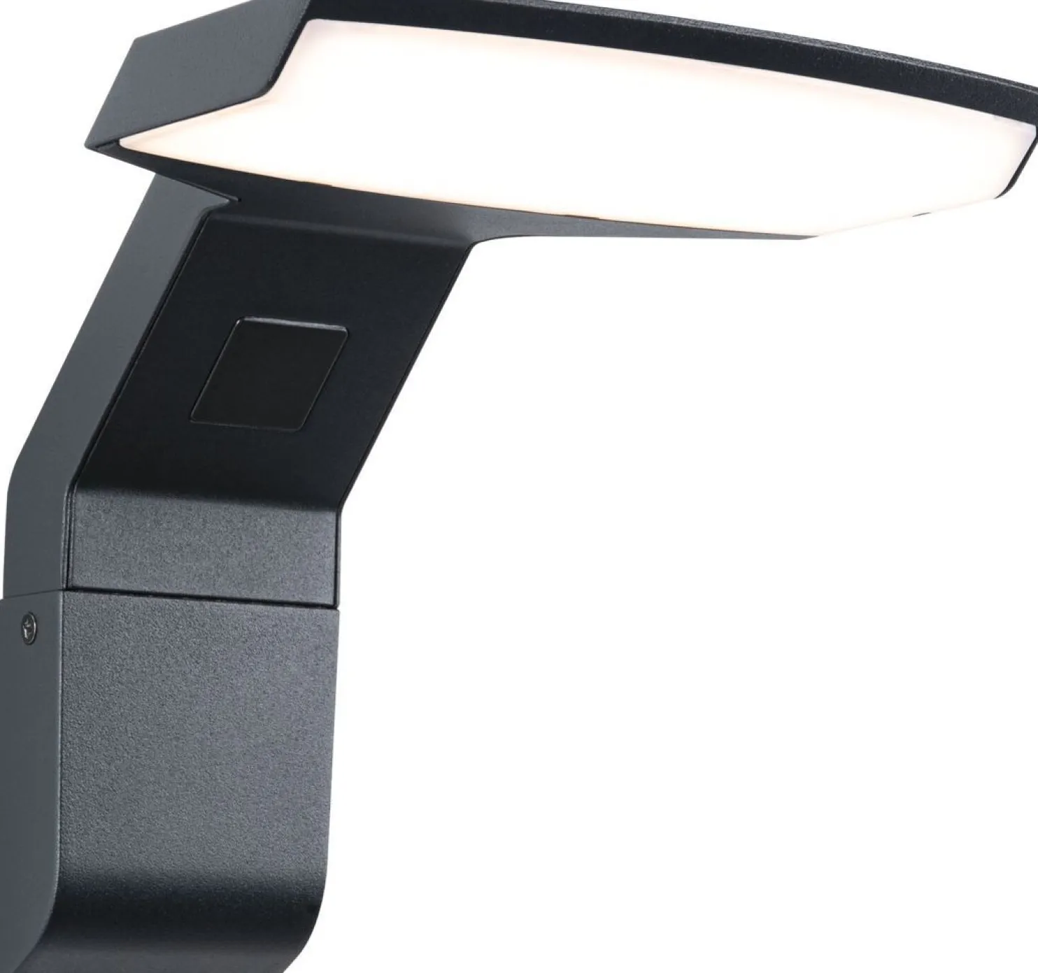 LED-ulkoseinävalaisin liiketunnistimella Paulmann Zenera, IP44, 3000K, korroosionkestävä, antrasiitti