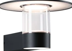 LED-ulkoseinävalaisin liiketunnistimella Paulmann Sienna, IP44, 3000K, korroosionkestävä, antrasiitti