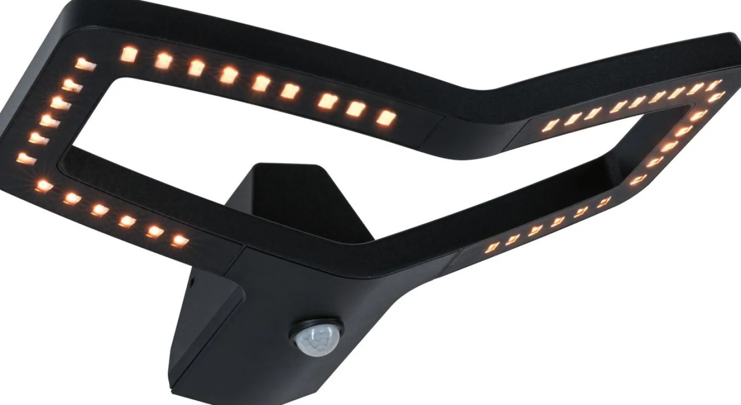 LED-ulkoseinävalaisin Paulmann Alara Smart Home Zigbee 3.0 375x270mm hämäräohjattu liiketunnistin IR 3000-2200K 10W 450lm antrasiitti