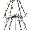 LED-valokoriste Star Trading Foldy 3D kuusi, 50cm, musta