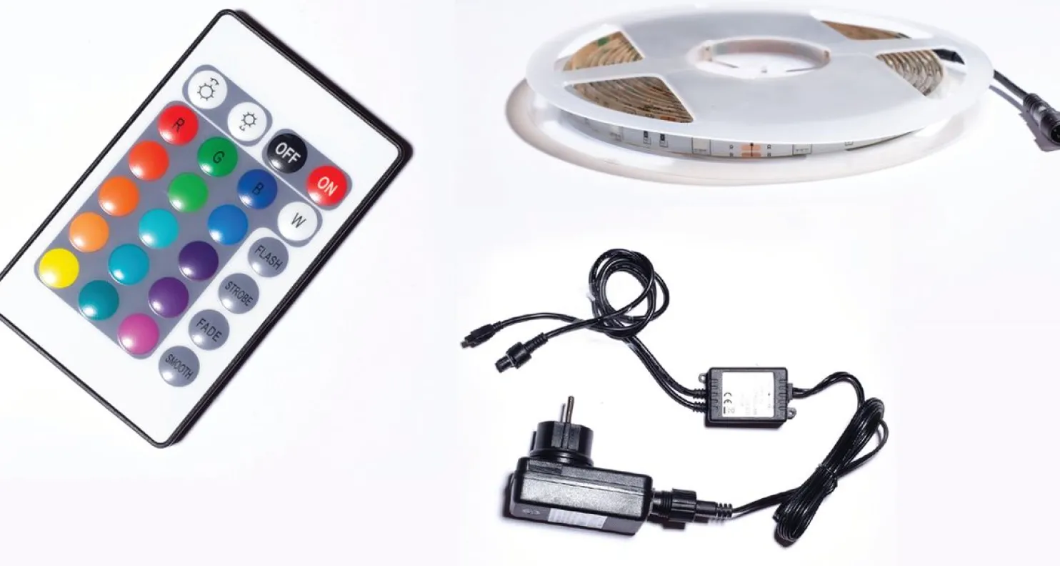 LED-valonauha Heat RGB 4,8W IP44/IP65 5m + kaukosäädin