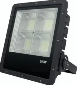 LED-valonheitin FTLIGHT Work Platinum 200 W 4500 K 409x372x104 mm musta