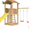 Leikkitorni Jungle Gym Cottage 2.1, 2-Swing Module 220, vihreä liukumäki