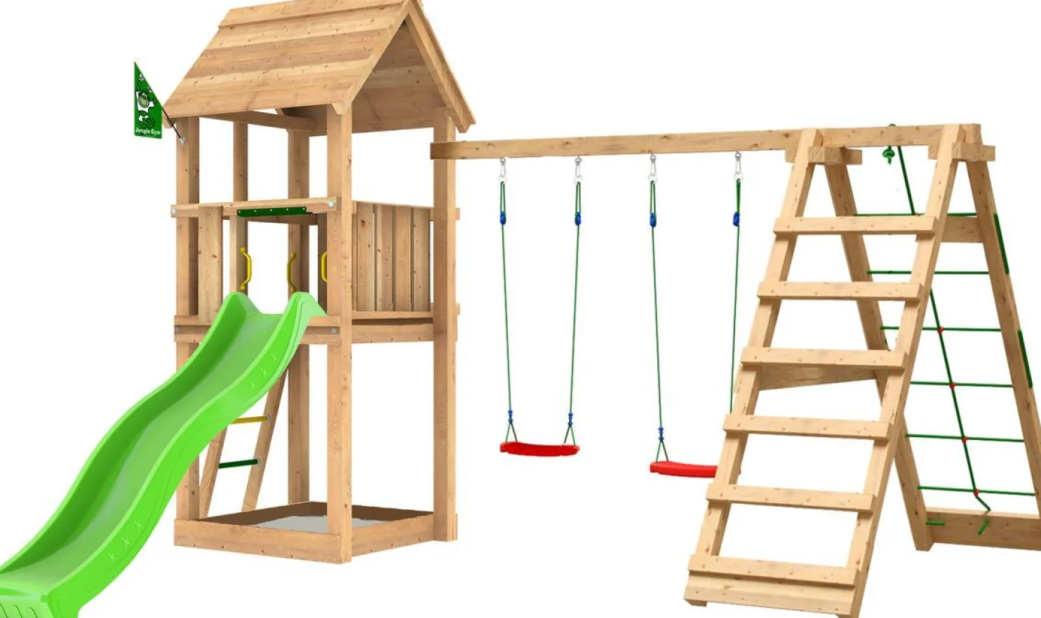 Leikkitornikokonaisuus Jungle Gym Club 2.1, 2-Climb Module 220, ilman liukumäkeä