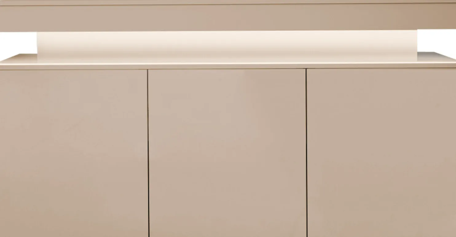 Lipasto Nomla 3D 160 GLOSSA 08, LED-valaistuksella, 83x160cm, beige