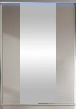 Liukuovivaatekaappi Nomla LINO II, LED-valaistuksella, peilillä, 120x200cm