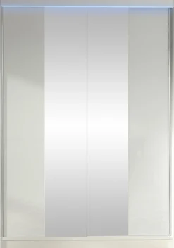 Liukuovivaatekaappi Nomla LINO II, LED-valaistuksella, peilillä, 120x200cm