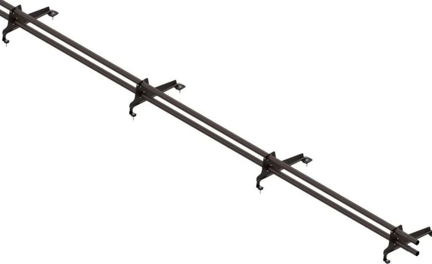 Lumiestepaketti Ruukki, tiilikuvioiduille teräskatoille (Muotokate 350),3m, 2 lumiesteputkea + asennussarja, eri värejä