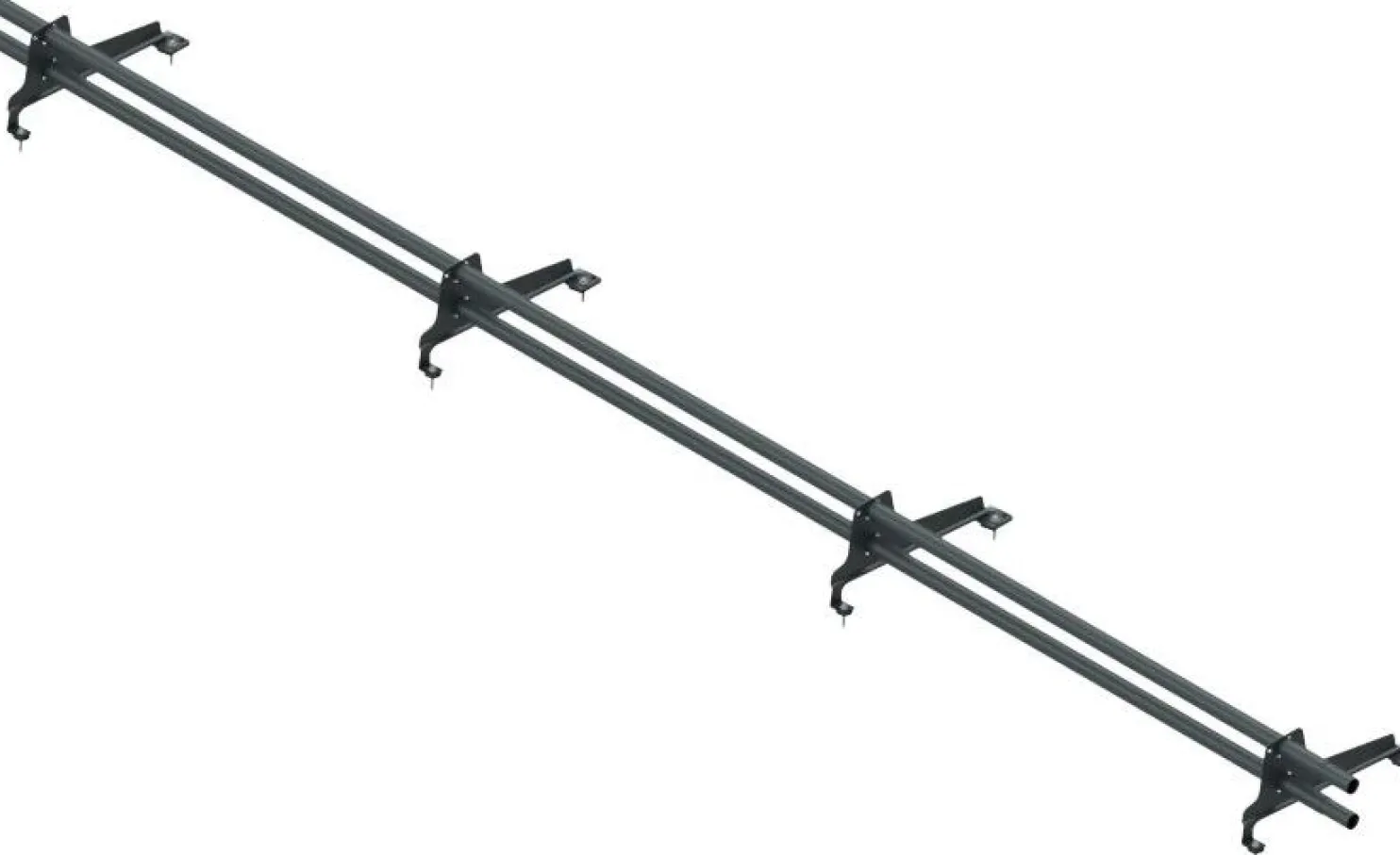 Lumiestepaketti Ruukki, tiilikuvioiduille teräskatoille (Muotokate 350),3m, 2 lumiesteputkea + asennussarja, eri värejä