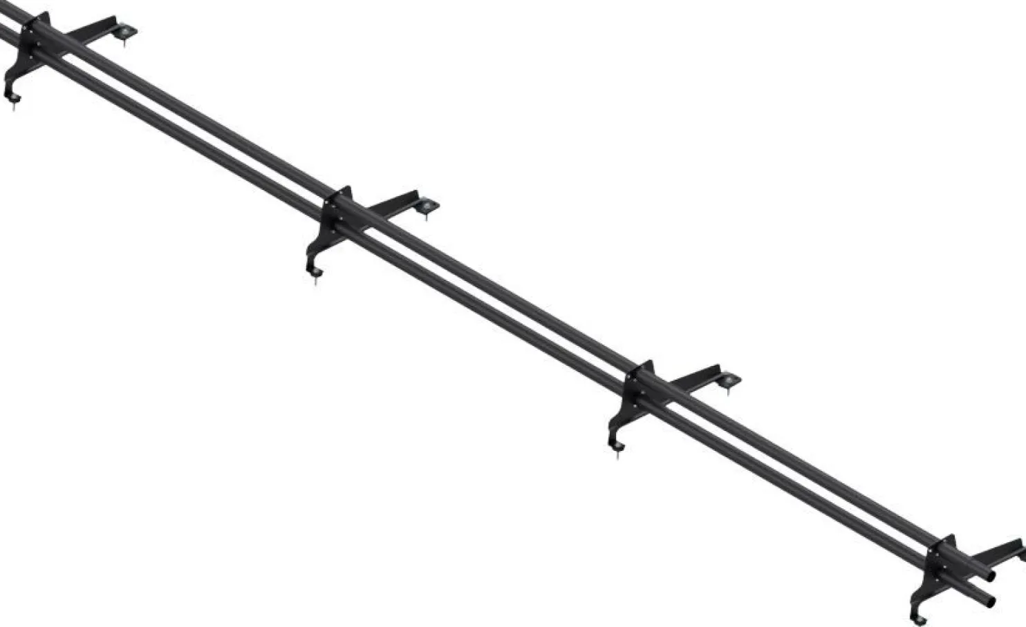 Lumiestepaketti Ruukki, tiilikuvioiduille teräskatoille (Muotokate 350),3m, 2 lumiesteputkea + asennussarja, eri värejä