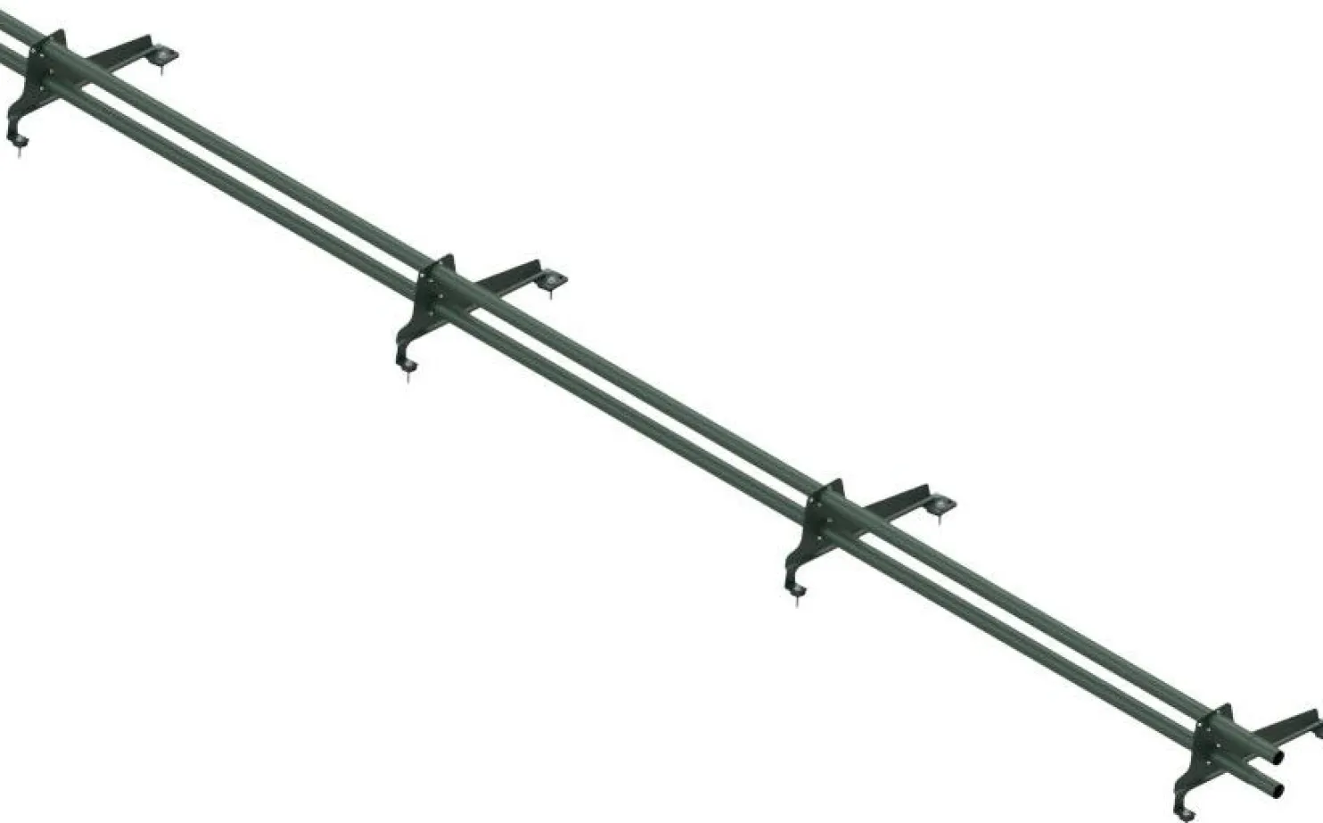 Lumiestepaketti Ruukki, tiilikuvioiduille teräskatoille (Muotokate 350),3m, 2 lumiesteputkea + asennussarja, eri värejä