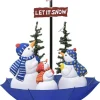 Lunta satava joulukuusi sateenvarjopohjalla, sininen, 170cm, PVC