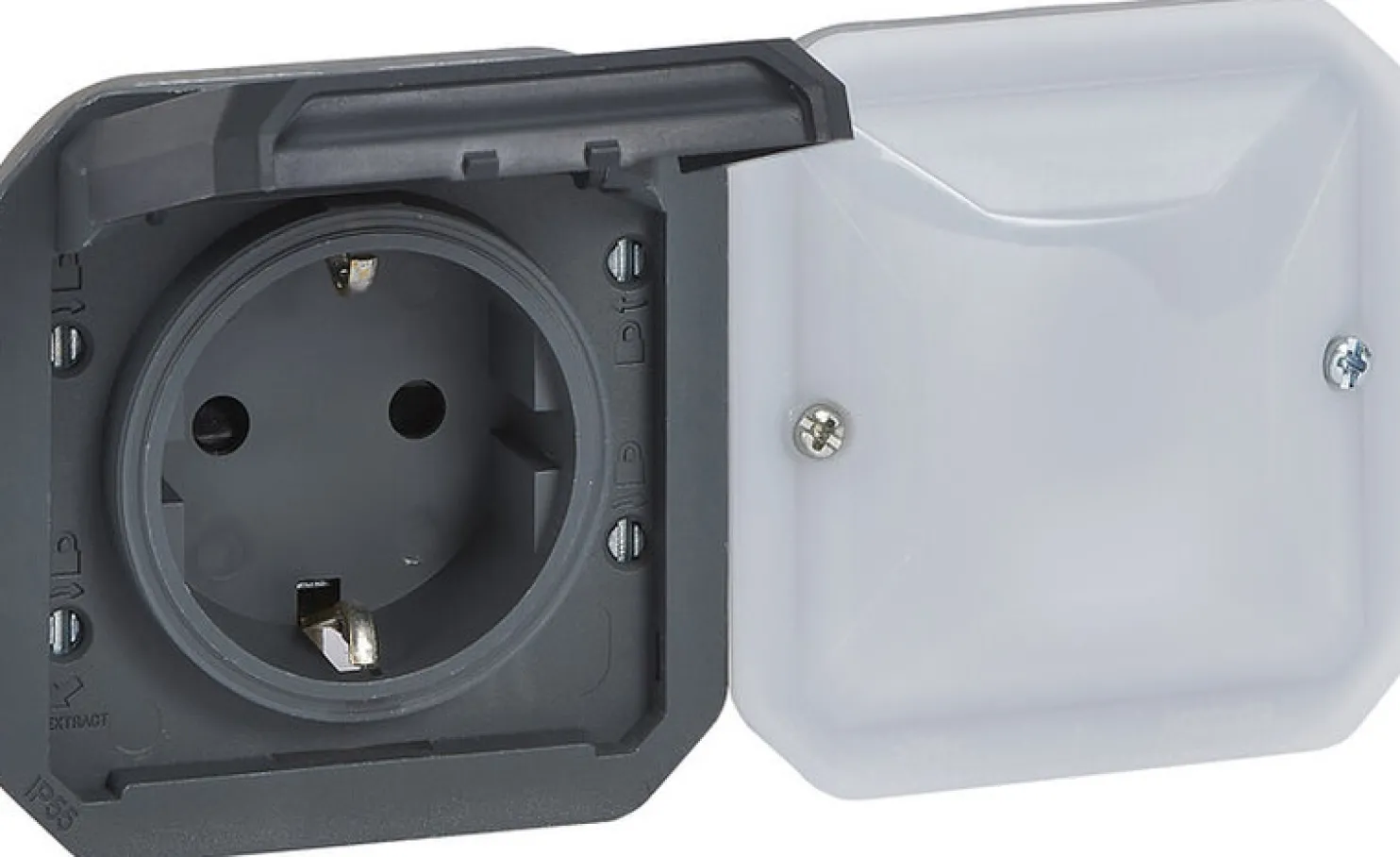 Älypistorasiamekanismi Legrand Plexo with Netatmo 16 A IP55, antrasiitti