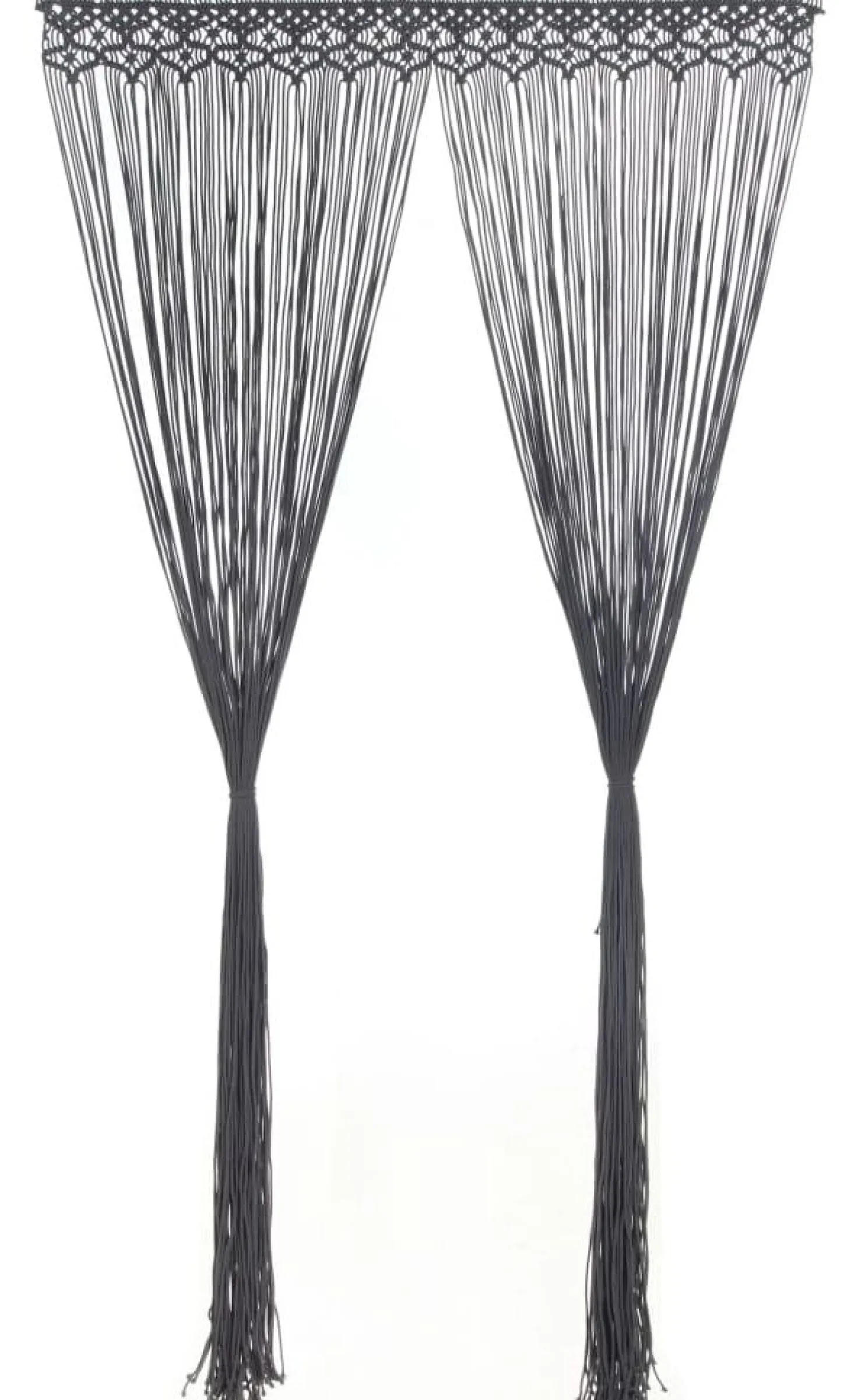 Macrame verho antrasiitti puuvilla 140x240 cm