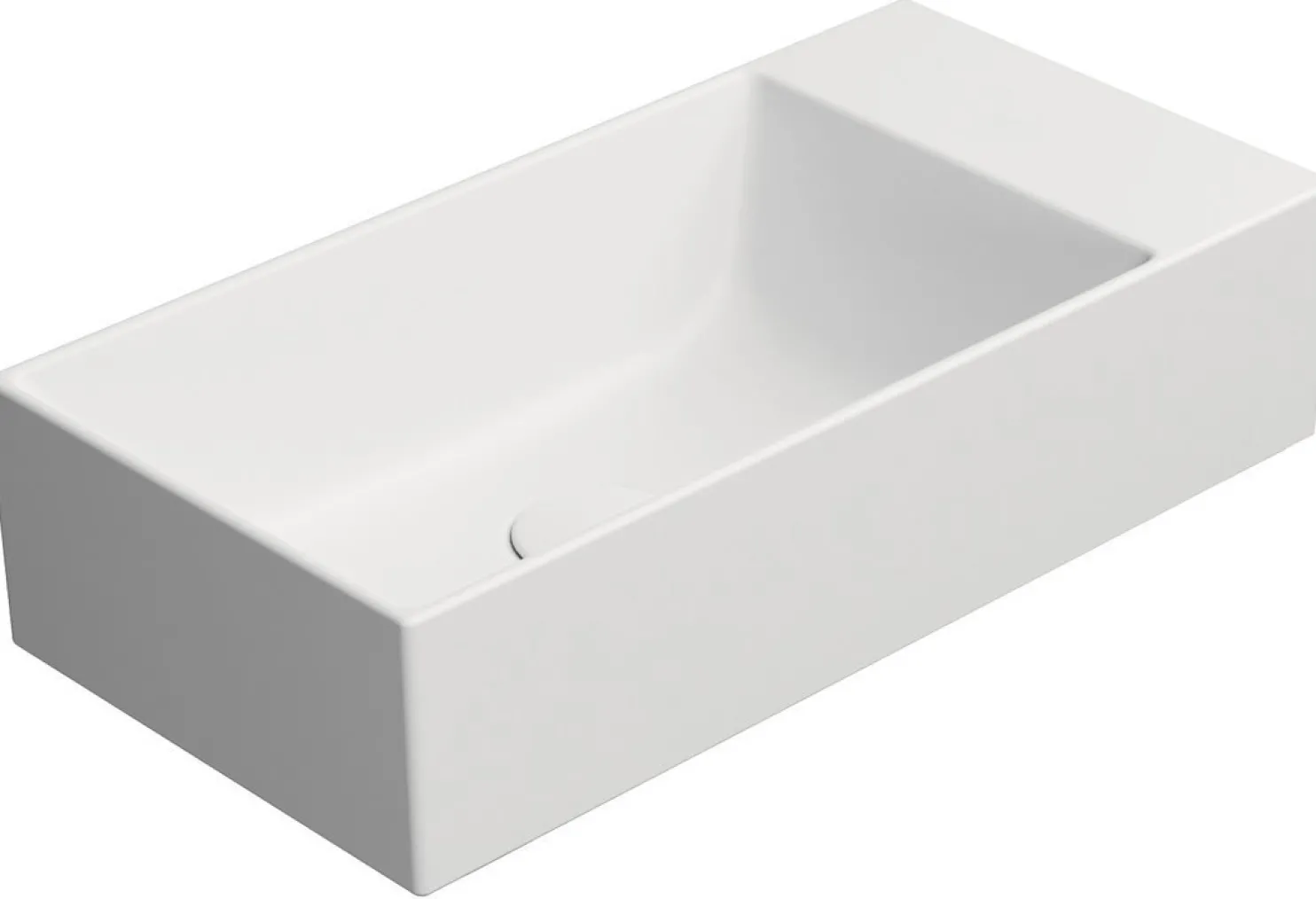 Malja-allas Interia Kube X 50x25cm, ei hanareikää, vasen/oikea
