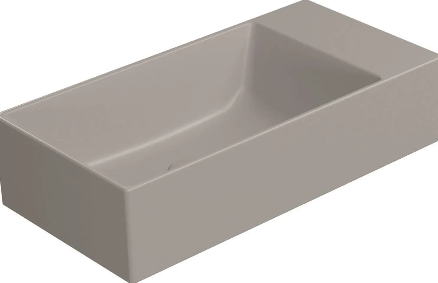 Malja-allas Interia Kube X 50x25cm, ei hanareikää, vasen/oikea