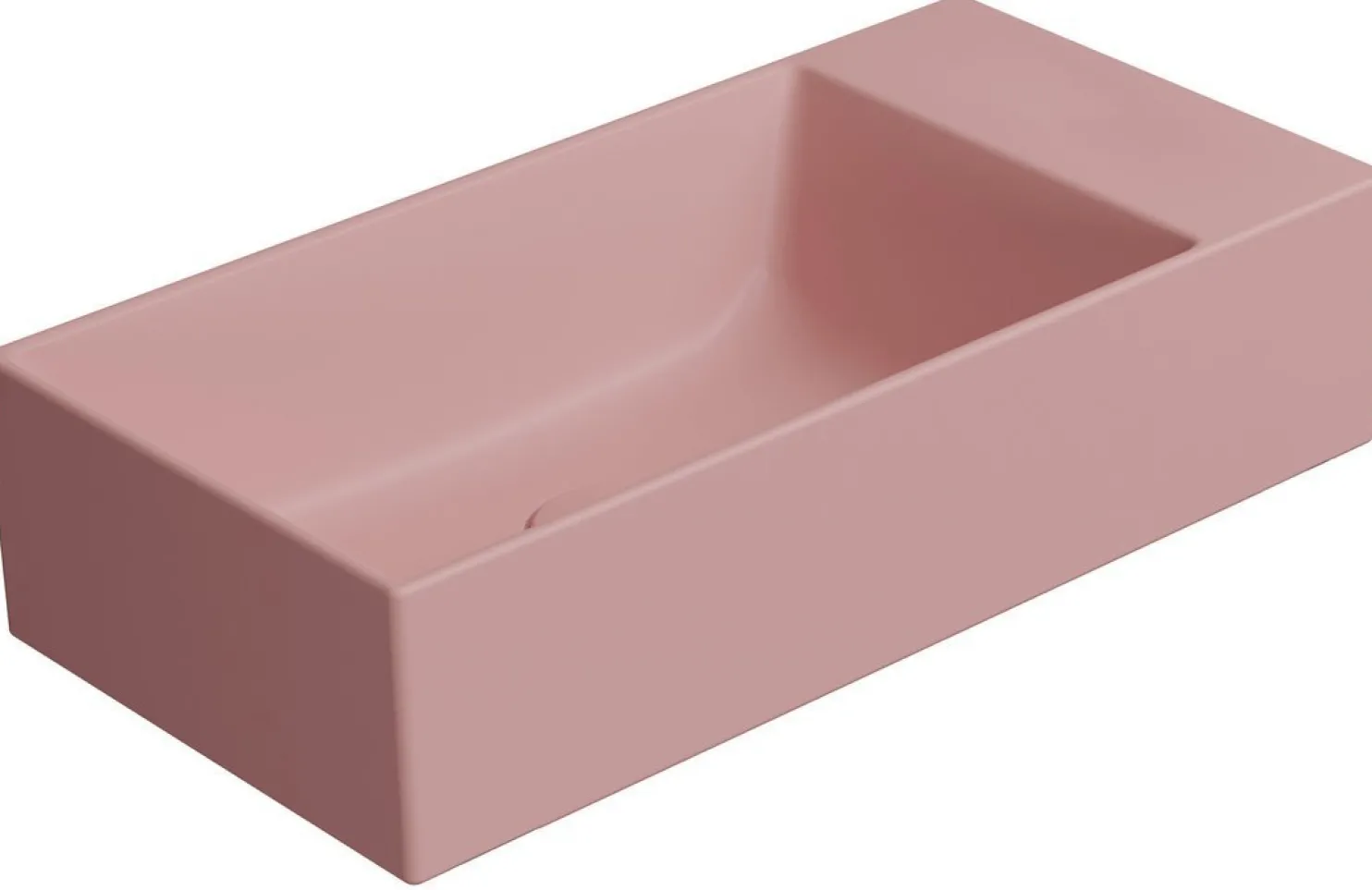 Malja-allas Interia Kube X 50x25cm, ei hanareikää, vasen/oikea