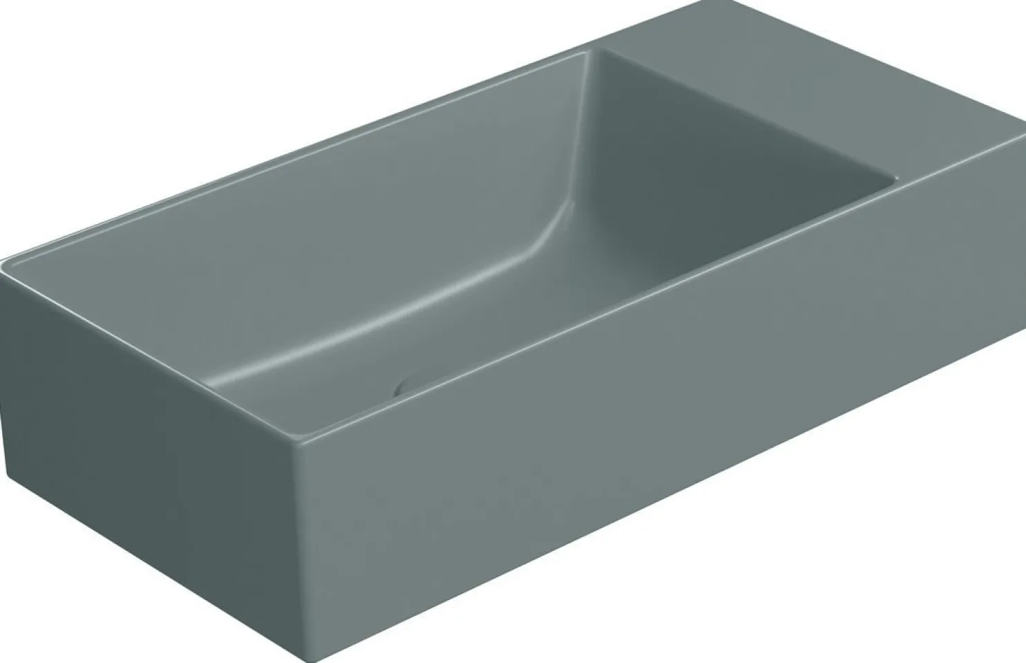 Malja-allas Interia Kube X 50x25cm, ei hanareikää, vasen/oikea