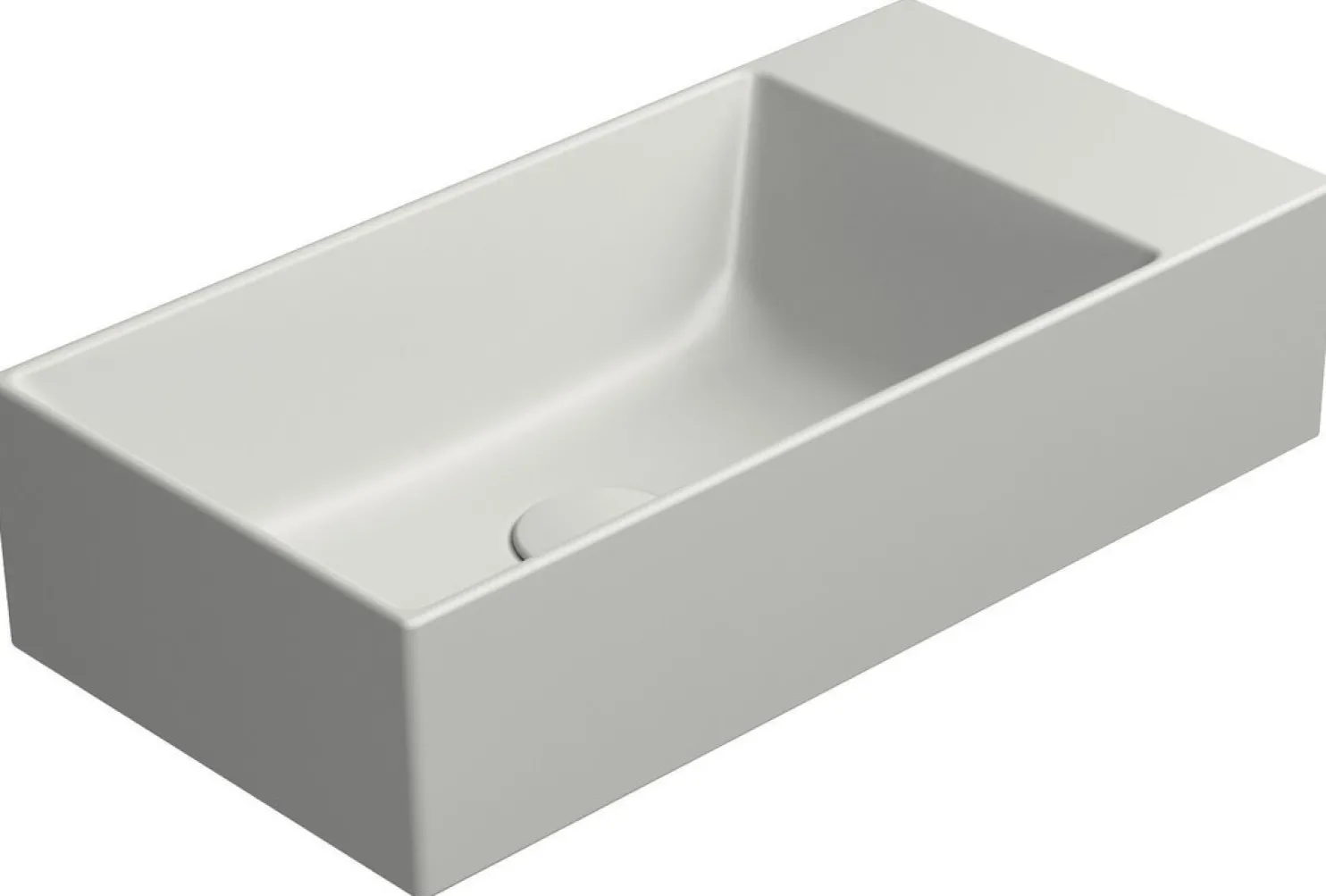 Malja-allas Interia Kube X 50x25cm, ei hanareikää, vasen/oikea