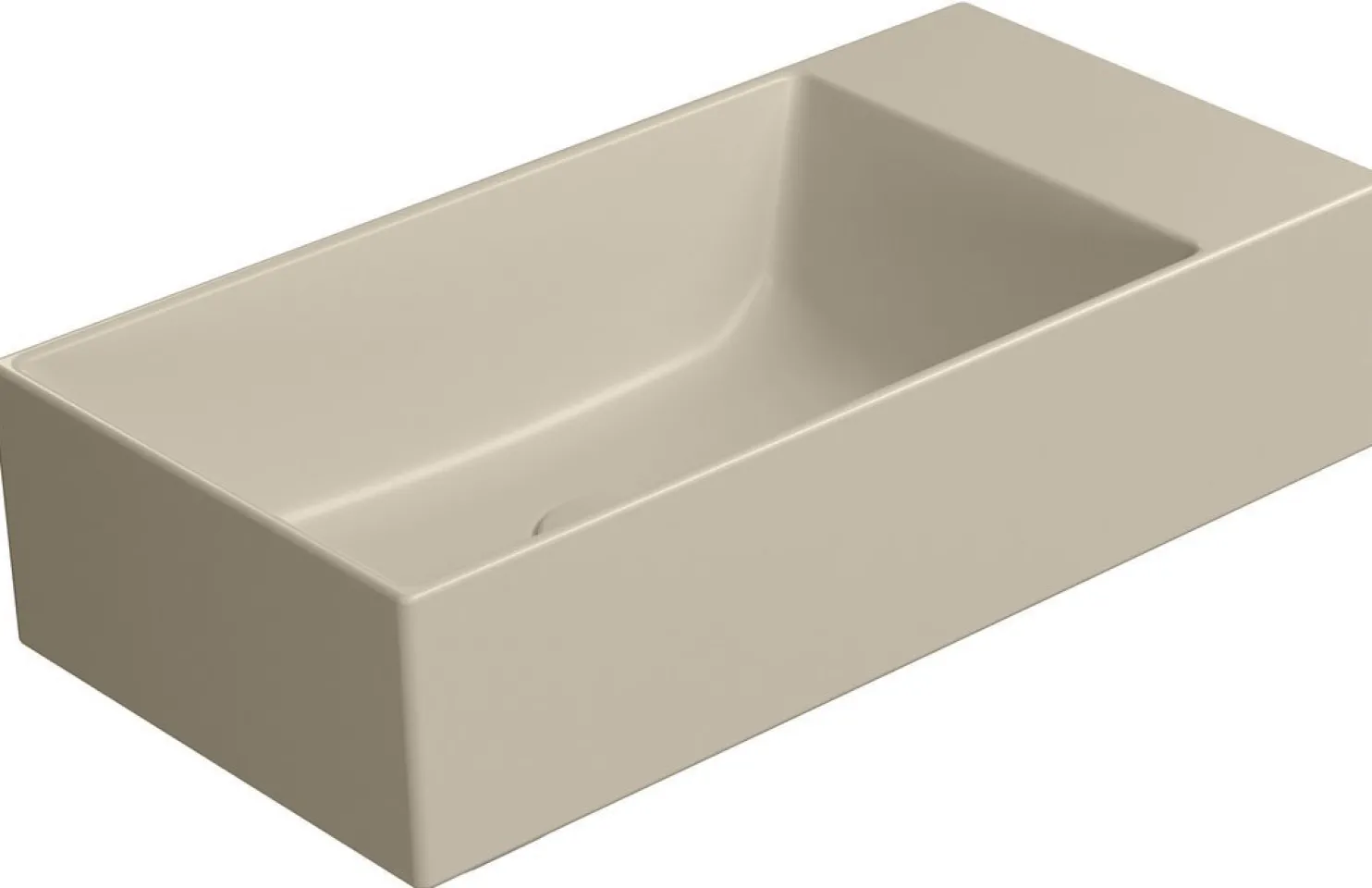 Malja-allas Interia Kube X 50x25cm, ei hanareikää, vasen/oikea
