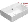Malja-allas Interia Kube X 50x37cm, ei hanareikää, ExtraGlaze-pinnoite, valkoinen