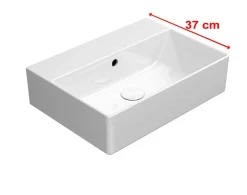 Malja-allas Interia Kube X 50x37cm, ei hanareikää, ExtraGlaze-pinnoite, valkoinen