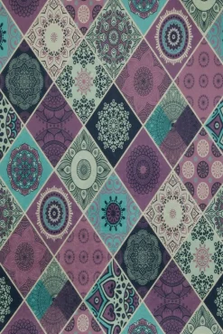 Matto Linento Valencia, 160x230cm, violetti/turkoosi