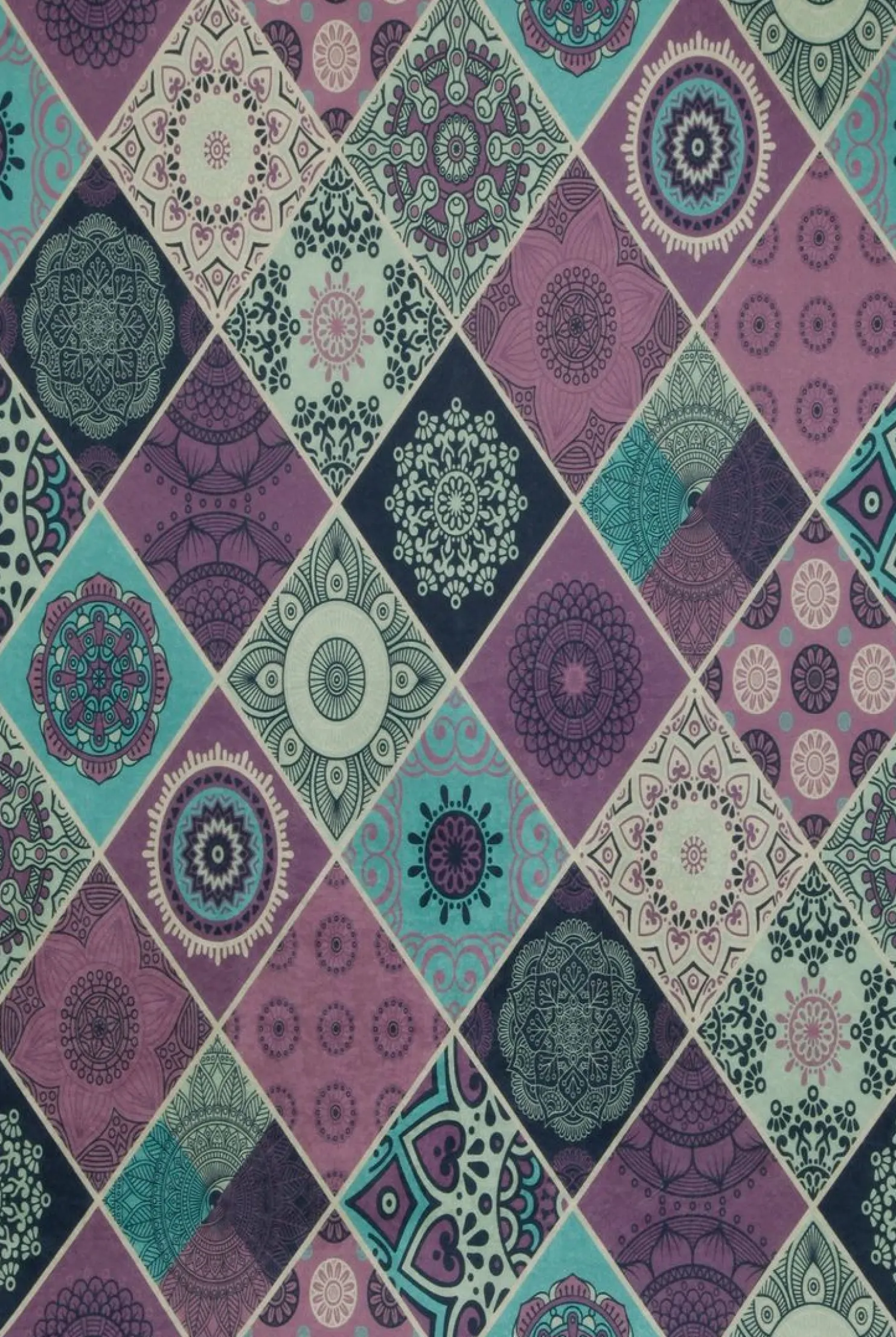 Matto Linento Valencia, 160x230cm, violetti/turkoosi