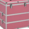 Meikkikotelo 37x24x40 cm pinkki alumiini