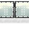 Musta kaksiovinen aitaportti 300x125cm