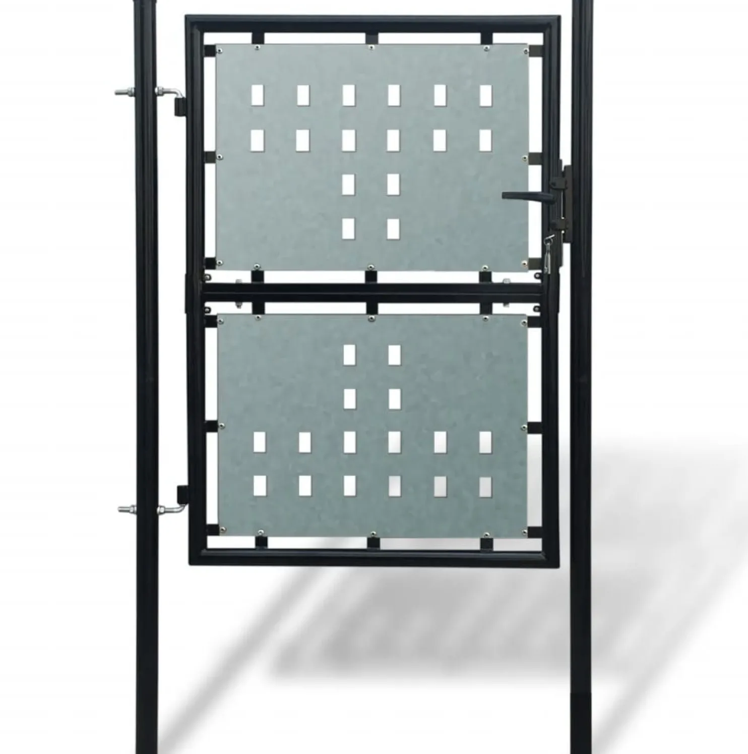 Musta yksiovinen aitaportti 100x250cm