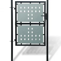 Musta yksiovinen aitaportti100x175cm