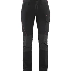 Naisten housut Blåkläder 7122 Stretch musta/punainen