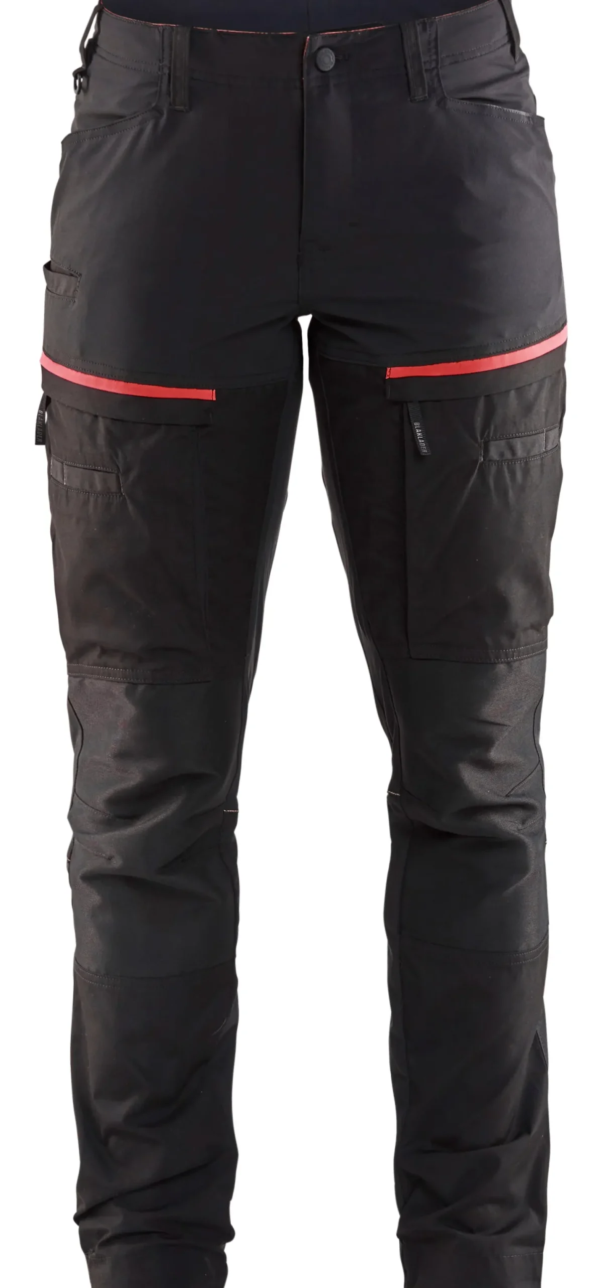 Naisten housut Blåkläder 7166 Stretch musta/punainen