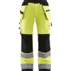 Naisten riipputaskuhousut Blåkläder 7156 Highvis huomiokeltainen/musta
