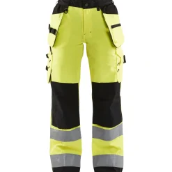 Naisten riipputaskuhousut Blåkläder 7156 Highvis huomiokeltainen/musta