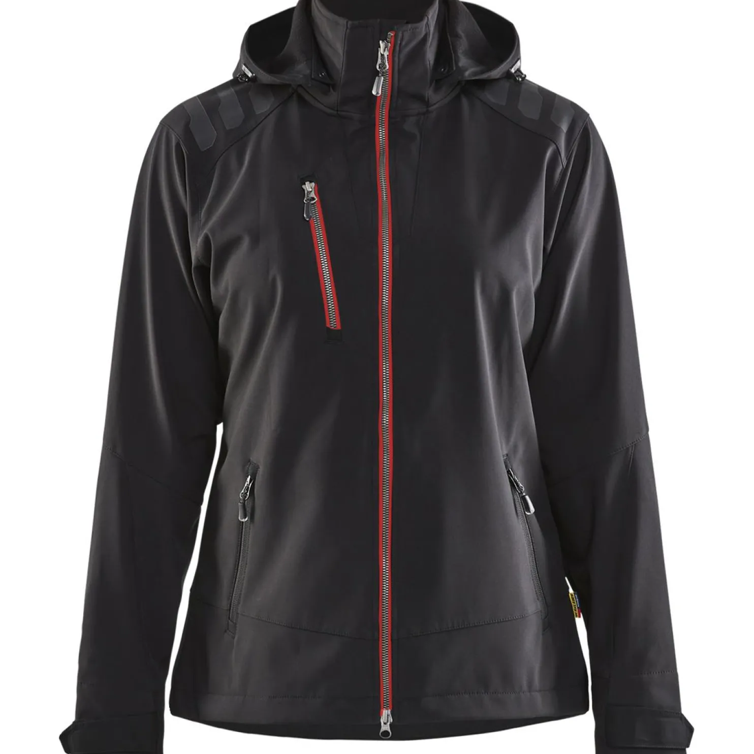 Naisten softshell-takki Blåkläder 4719 musta/punainen